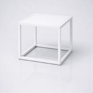 White Club End Table