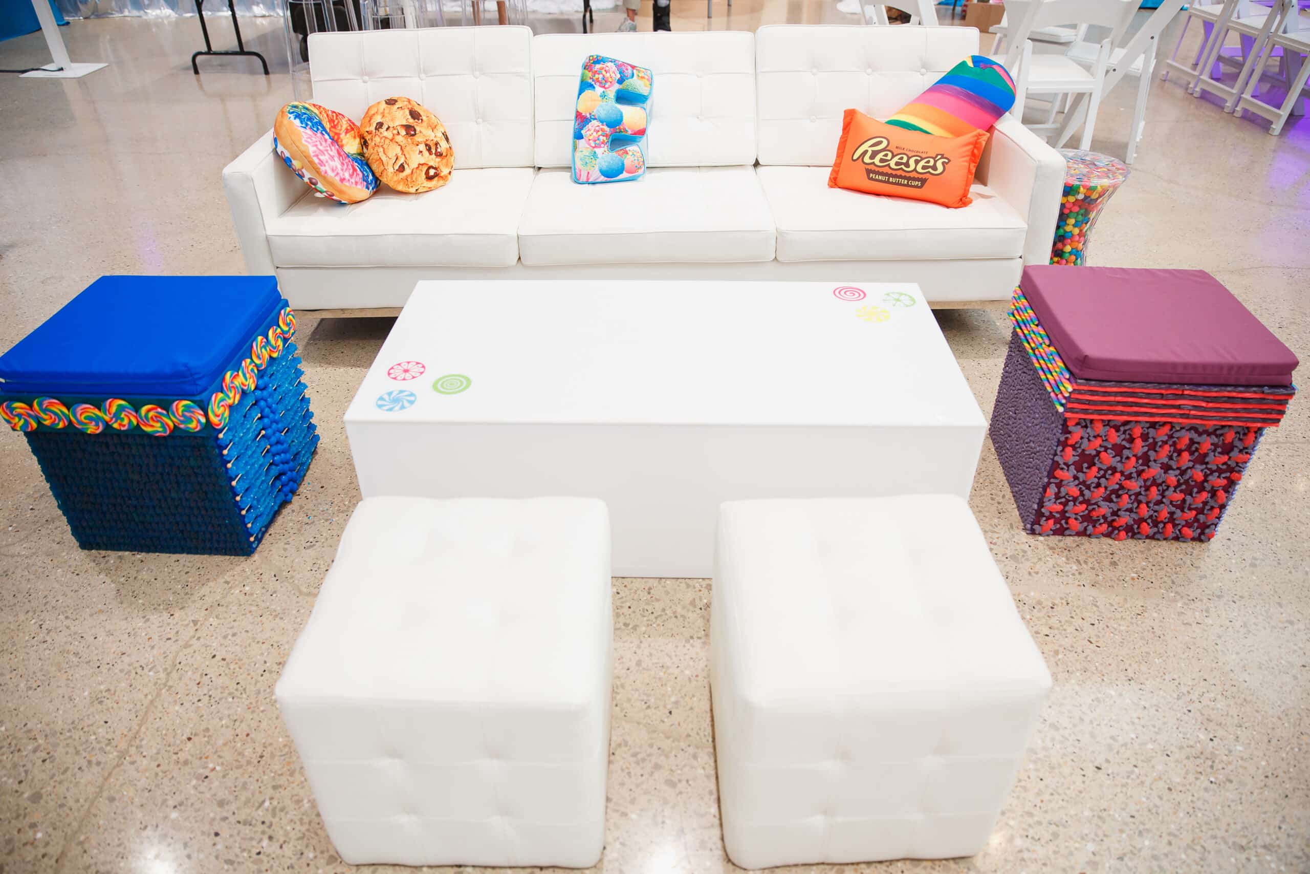Lounge sofa grouping for Union Station Kansas City event furniture